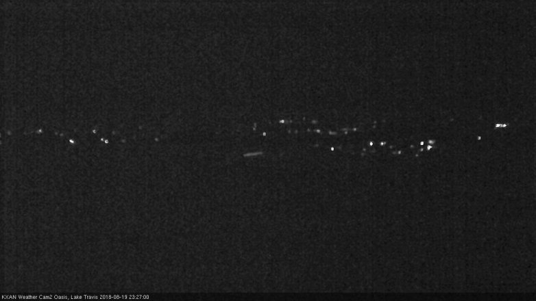 Lake Travis webcam, August 19, 2018 10:30 PM CT