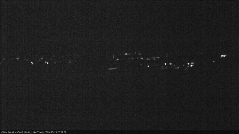 Lake Travis webcam, August 19, 2018 10:40 PM CT