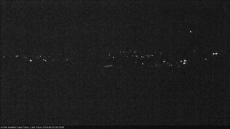 Lake Travis webcam, August 19, 2018 11:20 PM CT