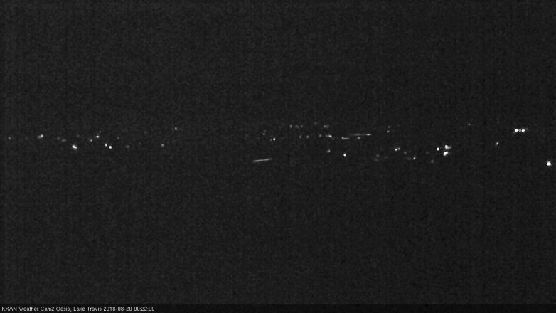 Lake Travis webcam, August 19, 2018 11:25 PM CT