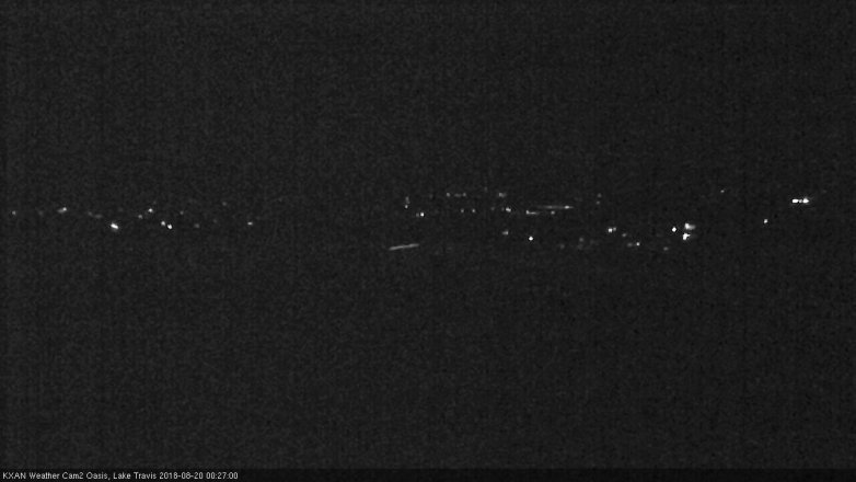 Lake Travis webcam, August 19, 2018 11:30 PM CT