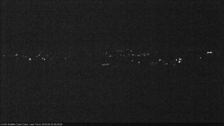 Lake Travis webcam, August 19, 2018 11:40 PM CT