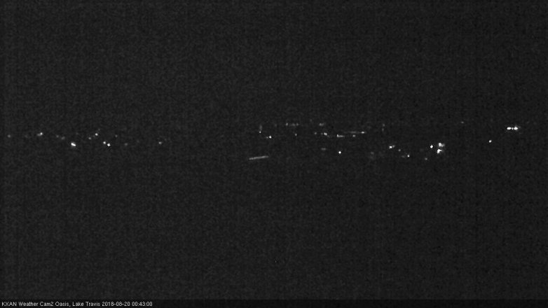 Lake Travis webcam, August 19, 2018 11:45 PM CT