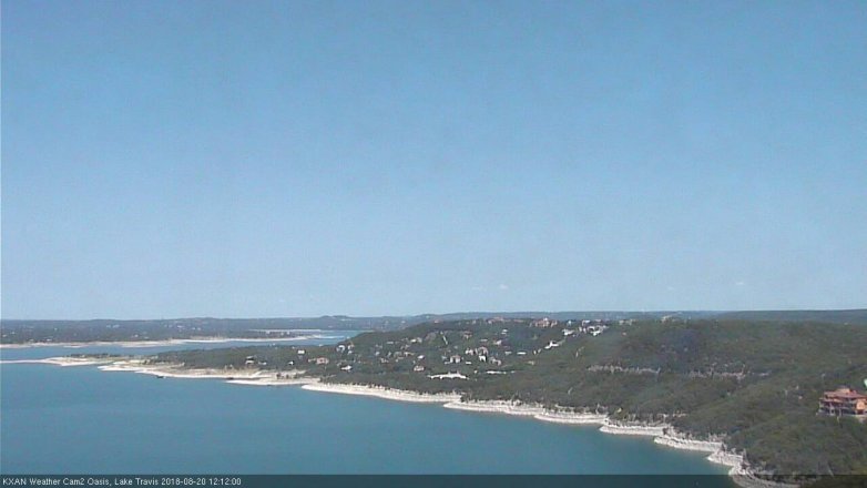 Lake Travis webcam, August 20, 2018 11:15 AM CT