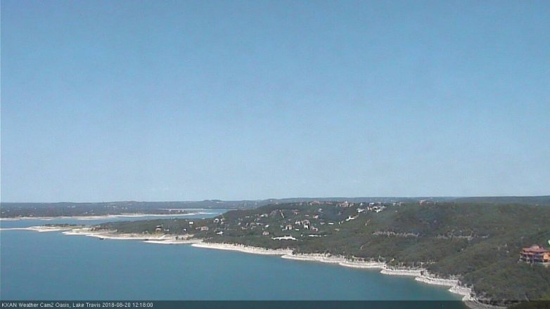 Lake Travis webcam, August 20, 2018 11:20 AM CT