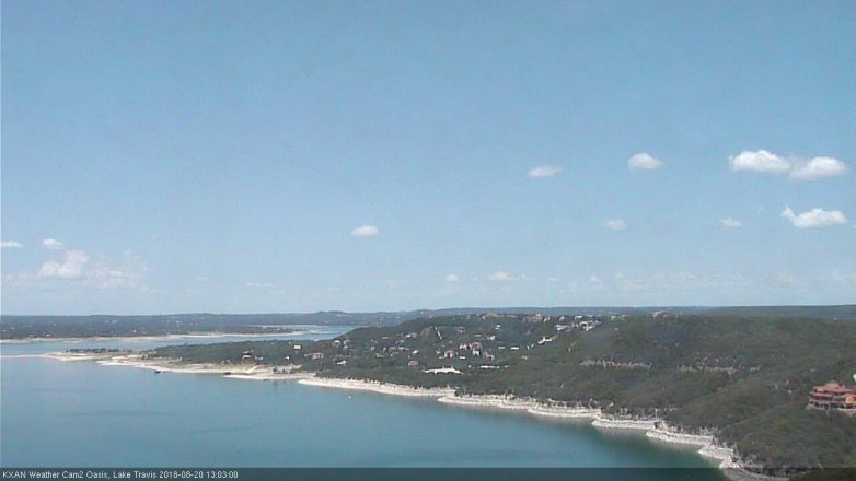 Lake Travis webcam, August 20, 2018 12:05 PM CT