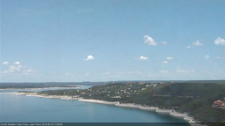 Lake Travis webcam, August 20, 2018 12:10 PM CT