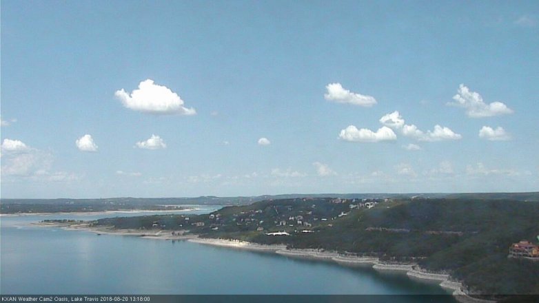 Lake Travis webcam, August 20, 2018 12:20 PM CT