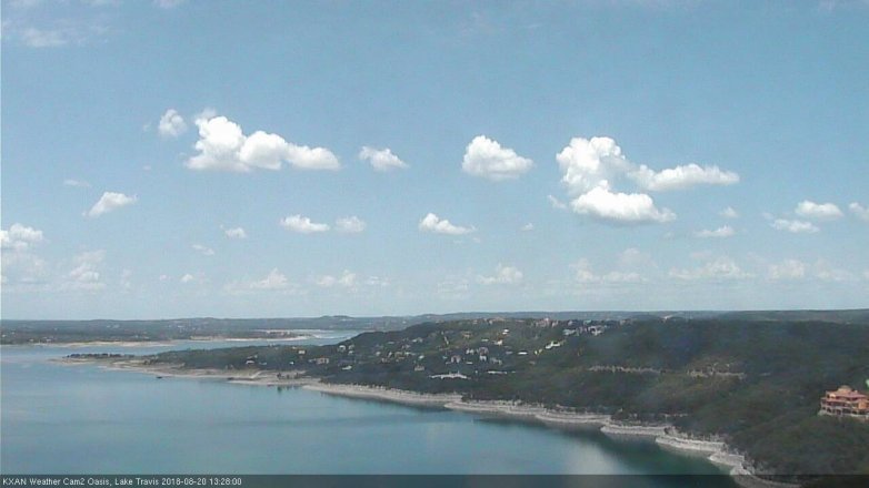 Lake Travis webcam, August 20, 2018 12:30 PM CT