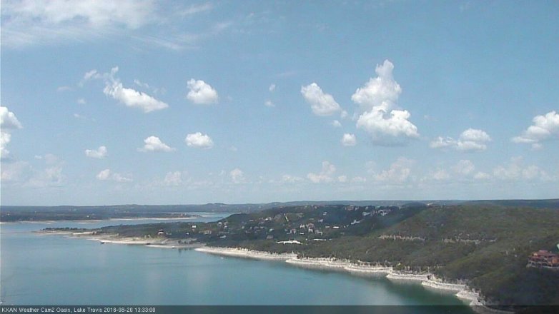 Lake Travis webcam, August 20, 2018 12:35 PM CT