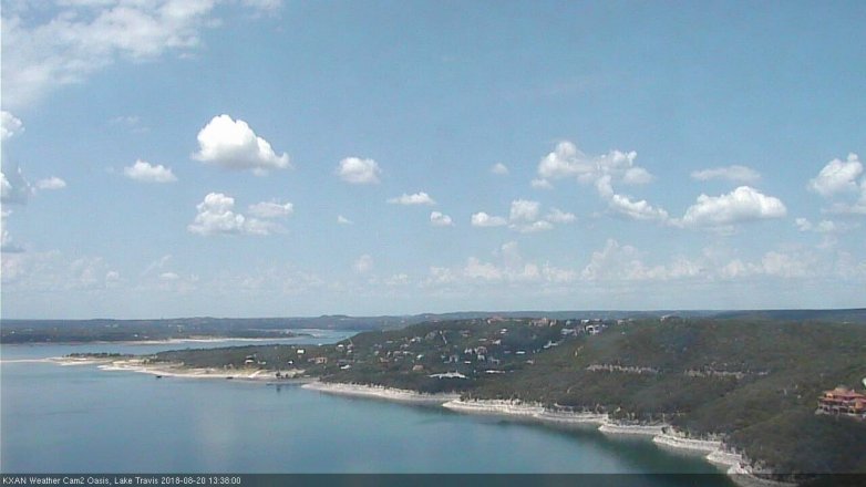 Lake Travis webcam, August 20, 2018 12:40 PM CT