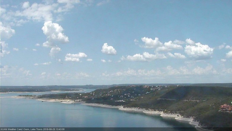 Lake Travis webcam, August 20, 2018 12:45 PM CT