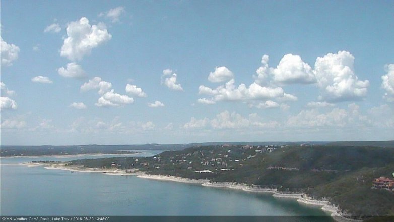 Lake Travis webcam, August 20, 2018 12:50 PM CT