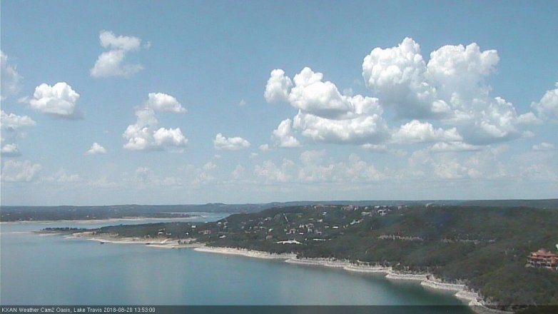 Lake Travis webcam, August 20, 2018 12:55 PM CT