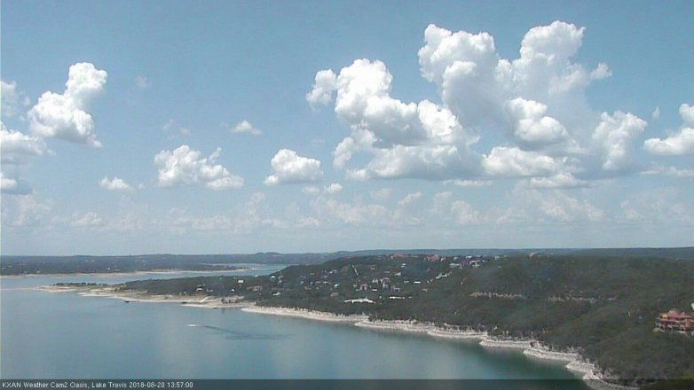 Lake Travis webcam, August 20, 2018 1:00 PM CT