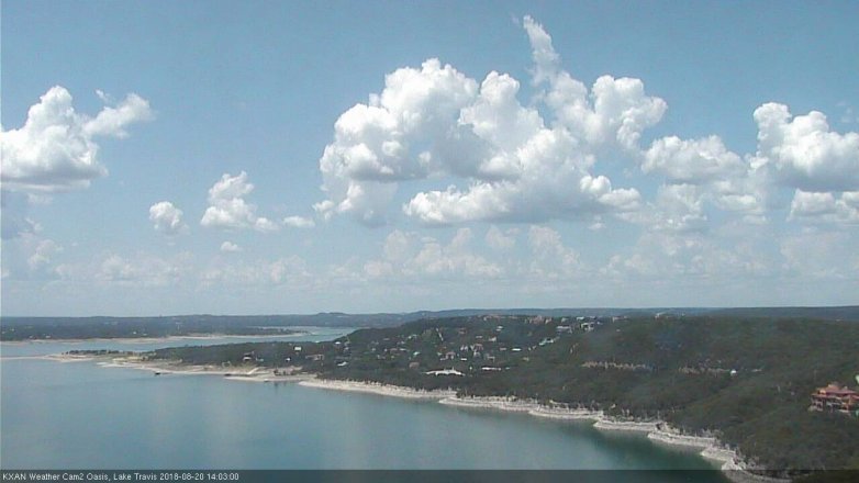 Lake Travis webcam, August 20, 2018 1:05 PM CT