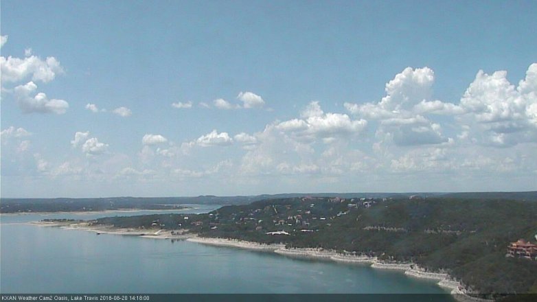 Lake Travis webcam, August 20, 2018 1:20 PM CT