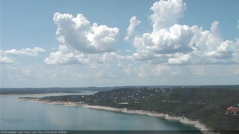Lake Travis webcam, August 20, 2018 1:40 PM CT