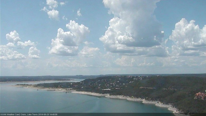 Lake Travis webcam, August 20, 2018 1:50 PM CT