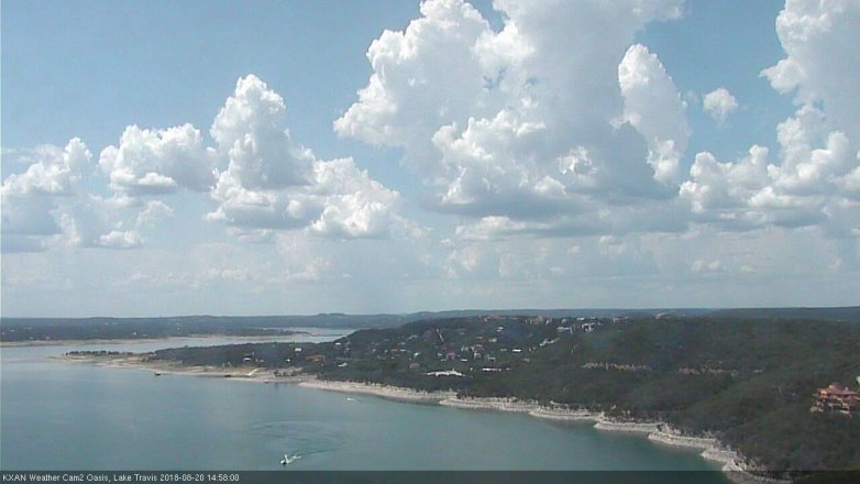 Lake Travis webcam, August 20, 2018 2:00 PM CT
