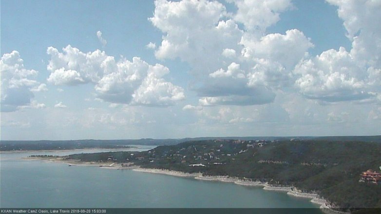 Lake Travis webcam, August 20, 2018 2:05 PM CT