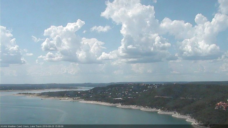 Lake Travis webcam, August 20, 2018 2:10 PM CT
