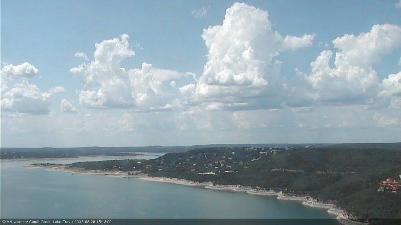 Lake Travis webcam, August 20, 2018 2:15 PM CT