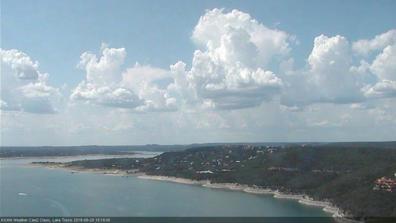 Lake Travis webcam, August 20, 2018 2:20 PM CT
