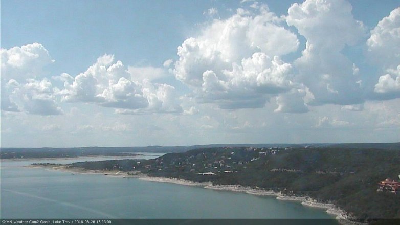 Lake Travis webcam, August 20, 2018 2:25 PM CT