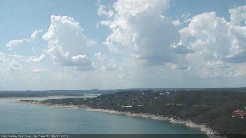 Lake Travis webcam, August 20, 2018 2:35 PM CT