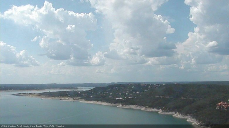 Lake Travis webcam, August 20, 2018 2:50 PM CT