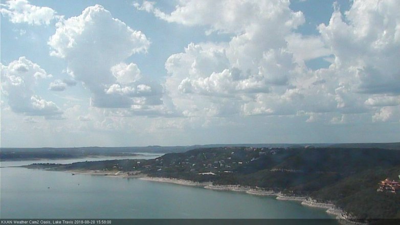 Lake Travis webcam, August 20, 2018 3:00 PM CT