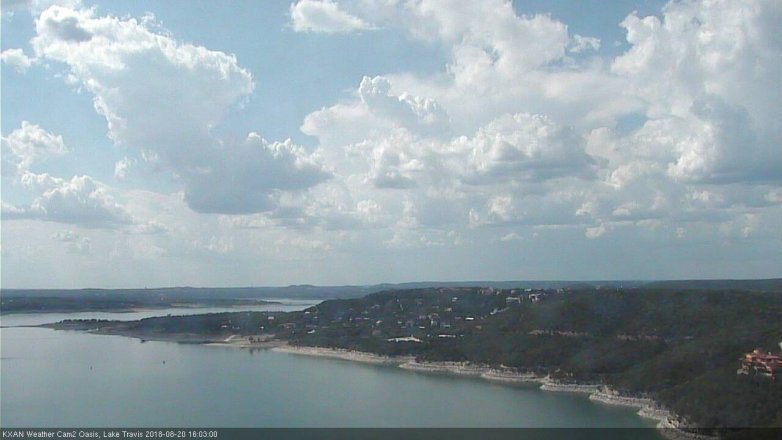 Lake Travis webcam, August 20, 2018 3:05 PM CT