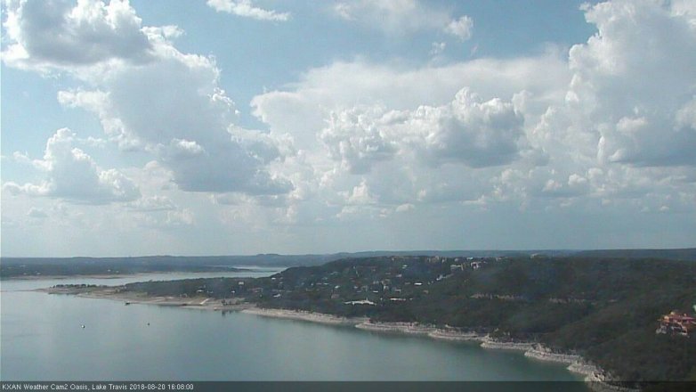 Lake Travis webcam, August 20, 2018 3:10 PM CT