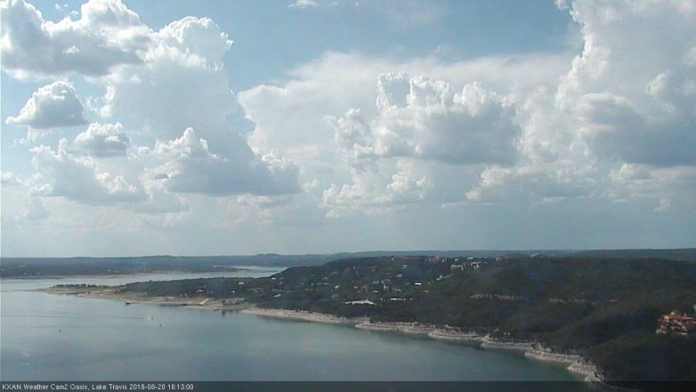 Lake Travis webcam, August 20, 2018 3:15 PM CT