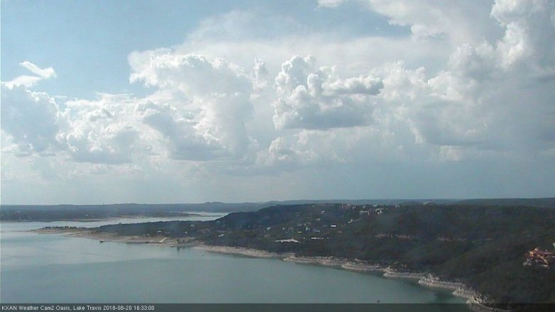 Lake Travis webcam, August 20, 2018 3:35 PM CT