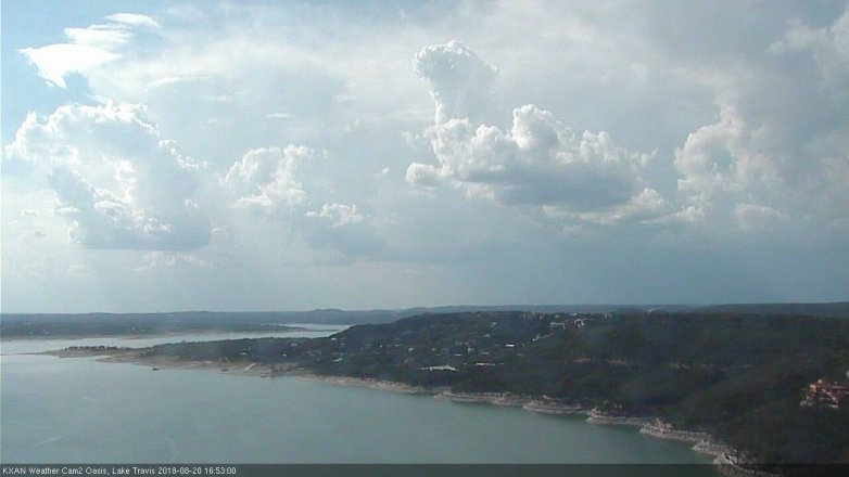 Lake Travis webcam, August 20, 2018 3:55 PM CT