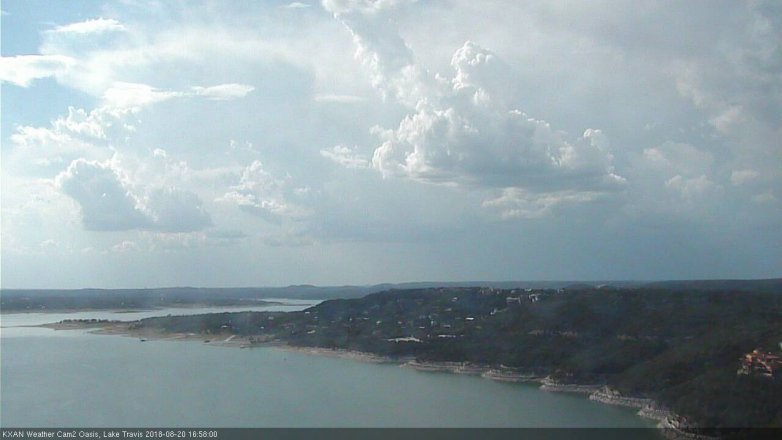 Lake Travis webcam, August 20, 2018 4:00 PM CT