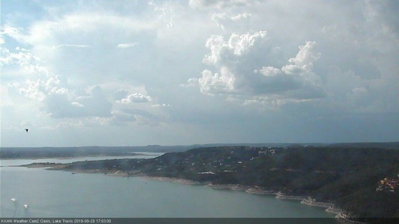 Lake Travis webcam, August 20, 2018 4:05 PM CT