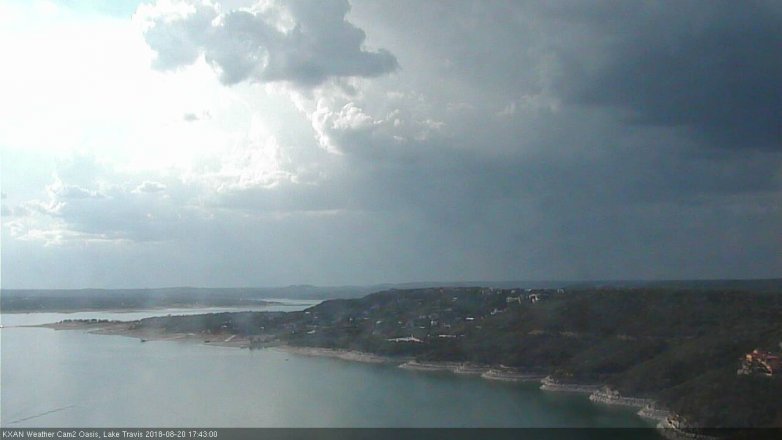 Lake Travis webcam, August 20, 2018 4:45 PM CT