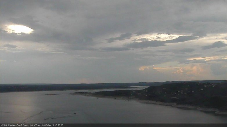 Lake Travis webcam, August 20, 2018 6:00 PM CT