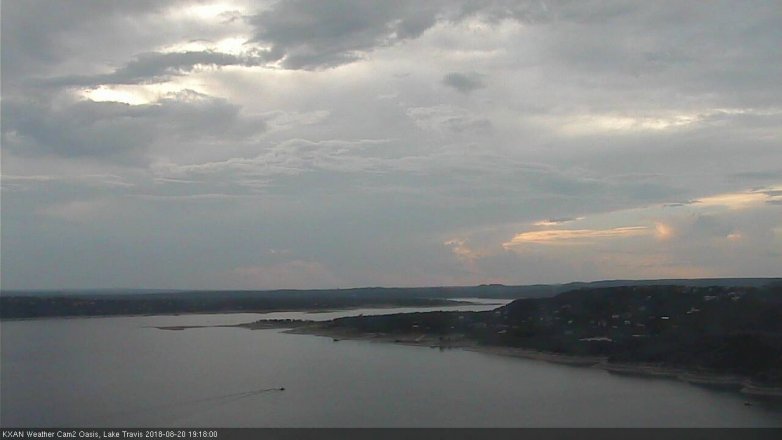 Lake Travis webcam, August 20, 2018 6:20 PM CT