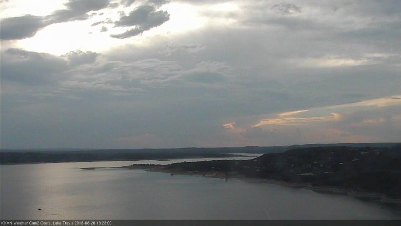 Lake Travis webcam, August 20, 2018 6:25 PM CT