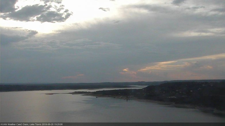 Lake Travis webcam, August 20, 2018 6:30 PM CT