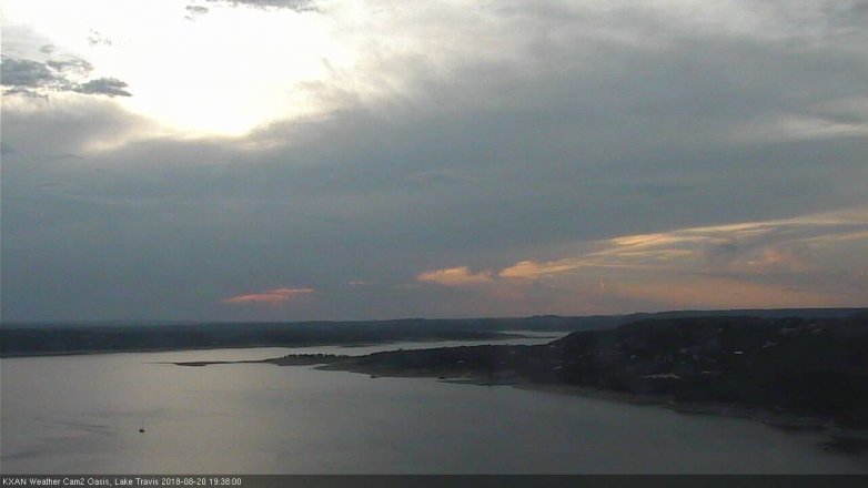 Lake Travis webcam, August 20, 2018 6:40 PM CT