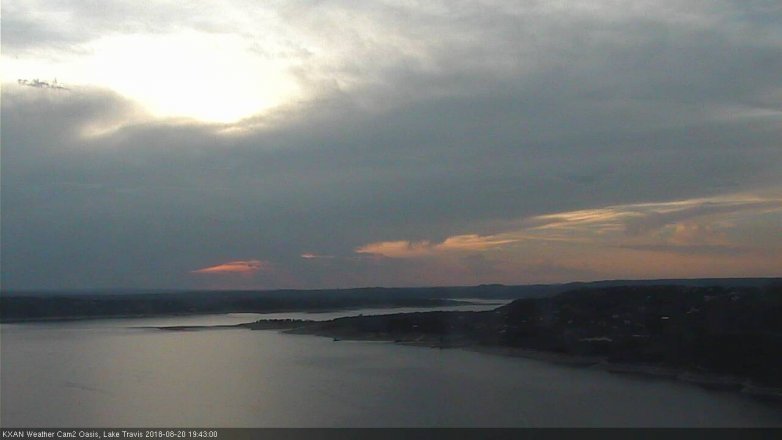 Lake Travis webcam, August 20, 2018 6:45 PM CT