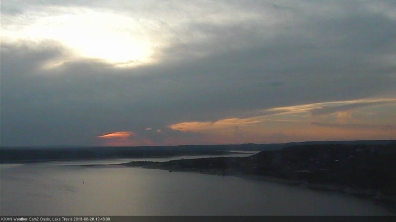 Lake Travis webcam, August 20, 2018 6:50 PM CT