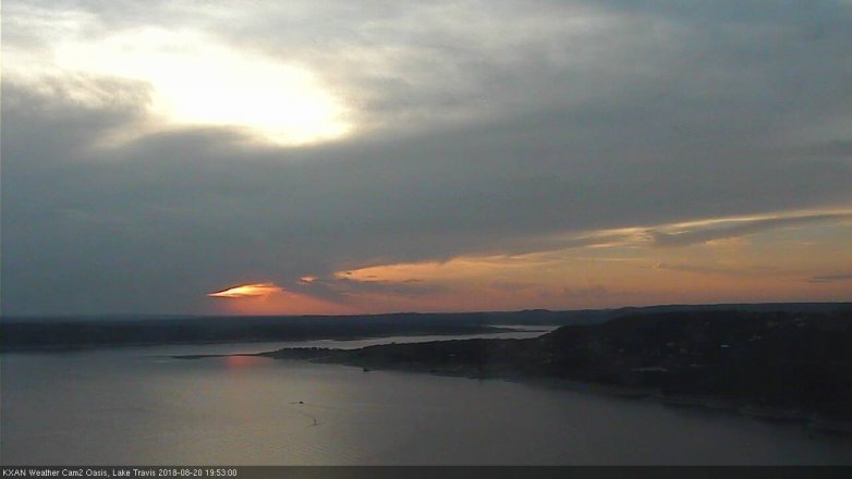 Lake Travis webcam, August 20, 2018 6:55 PM CT