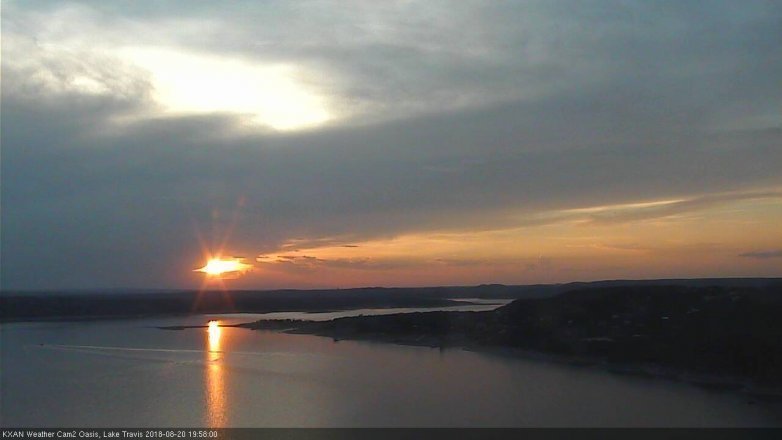 Lake Travis webcam, August 20, 2018 7:00 PM CT