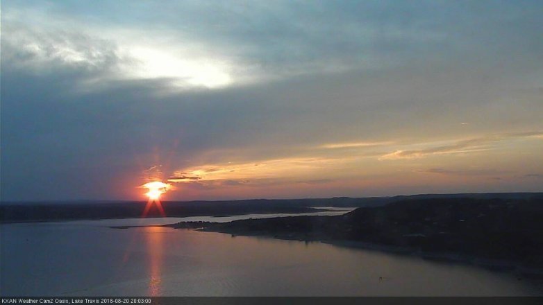 Lake Travis webcam, August 20, 2018 7:05 PM CT